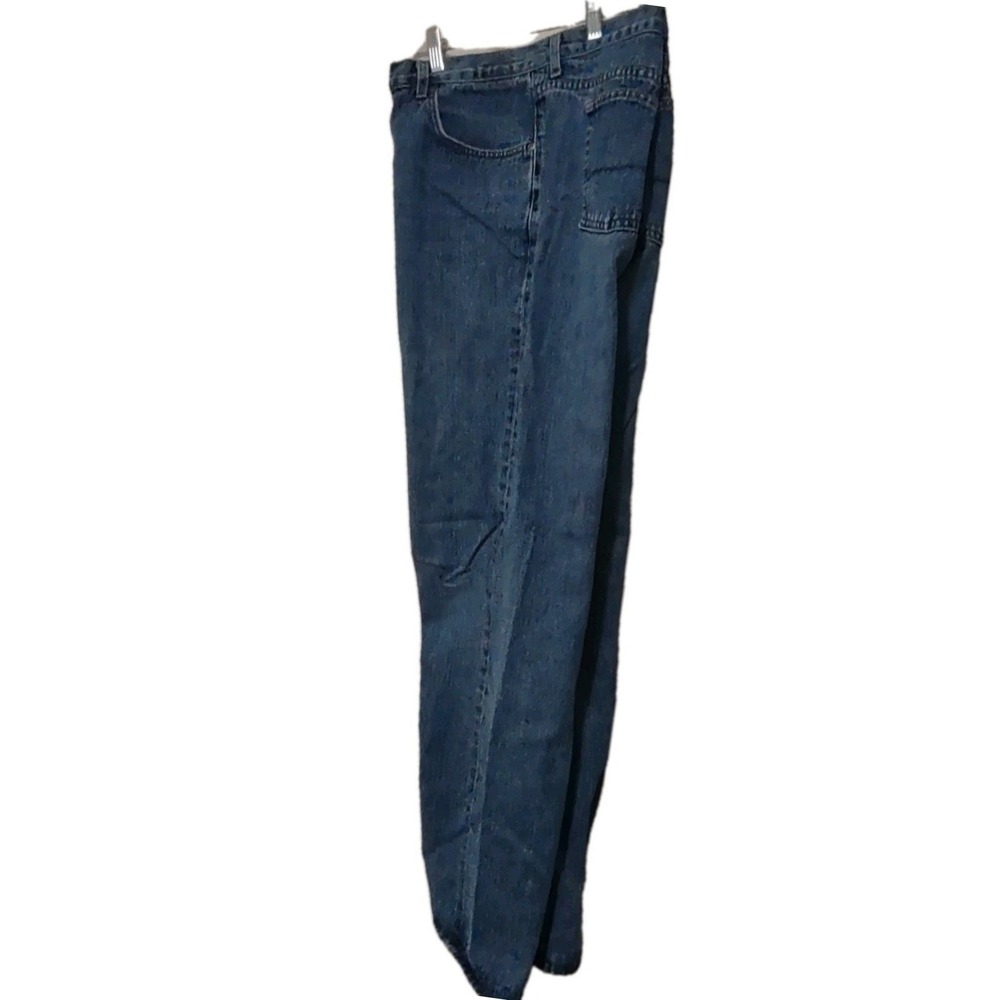 Nautica‎ Jeans Women's Size 14 Bootcut Blue Denim 5 Pocket Belt Loops Logo Heavy